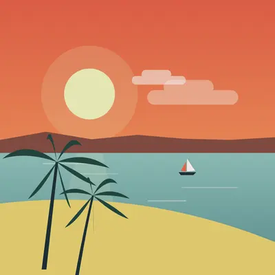 Пляж Bãi Dài — иллюстрация